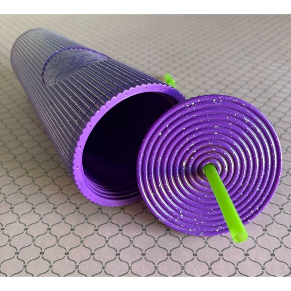 Starbucks Purple Halloween Tumbler 2024.  Purple Glow In The Dark 24 Oz. - Picture 6 of 7